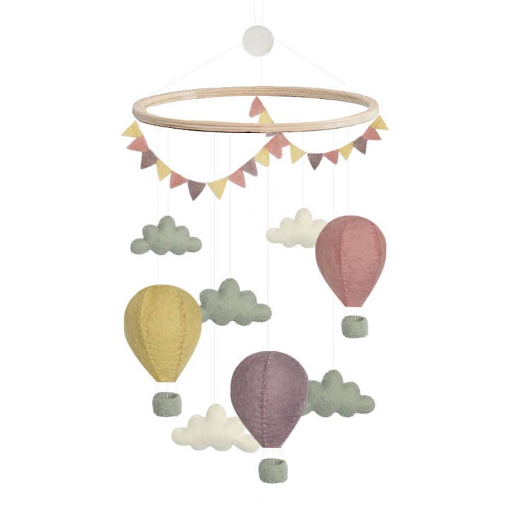 Mobile Luftballons in Pastellfarben